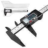 Fousenuk Messschieber, Schieblehre Präzision 150 mm/6' Caliper Digital Kohlefaser mit Klarem Lcd...