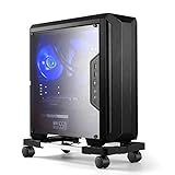 PC Ständer für PC-Tower, Computer Desktop Ständer, Universal verstellbare CPU Ständer mit Rollen...