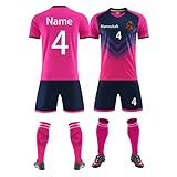Benutzerdefiniert Trikot T-Shirt Shorts 2 Teiliges Set Jeder Name Nummer Team Logo - Fußballtrikot...