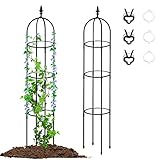 XYADX Garten-Rankhilfe für Topfpflanzen, Turm-Obelisk-Pflanzenstütze, 1.8 m hoch, langlebiger...