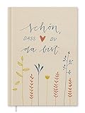 Gästebuch für Hochzeit, Geburtstag, Ferienwohnung, Taufe, Hochzeitsgästebuch Creme, Schön dass...