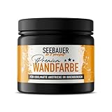 SEEBAUER diy Wandfarbe Schwarz 300ML für Innen (No. 100 Black Pearl) Innenfarbe Tiefschwarz -...