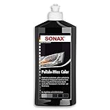 SONAX Polish+Wax Color schwarz (500 ml) Politur mit schwarzen Farbpigmenten und Wachsanteilen |...