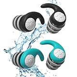 2 Paar wasserdichte Schwimm Ohrstöpsel für Erwachsene, wiederverwendbar, weiches Silikon, perfekt...