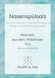 Nasenspülsalz 375 g Health & You Meersalz aus dem Mittelmeer für Nasendusche Nasenspülkännchen...