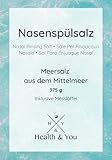 Nasenspülsalz 375 g Health & You Meersalz aus dem Mittelmeer für Nasendusche Nasenspülkännchen...