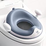 Toilettensitz Kinder mit weichem Sitz & Haltegriffen, doppelter Anti-Rutsch-Funktion, Spritzschutz,...
