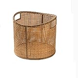 ODREIFK CXBDDF Rattan-Wäschekorb, hohler Aufbewahrungskorb, multifunktional, schmutzige Kleidung,...