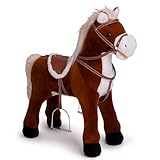 Pink Papaya Stehpferd zum draufsitzen | 60cm Spielpferd zum Reiten Max | Pferd zum Reiten für...