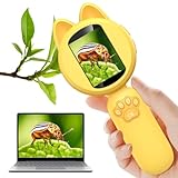 Lupe für Kinder, 200X Handheld Kindermikroskop mit 2,0 IPS Bildschirm, 8 LEDs, USB to PC -...