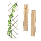 Relaxdays Rankgitter ausziehbar, 3er Set, Rankhilfe Kletterpflanzen, 180x60 cm, Garten, Balkon &...