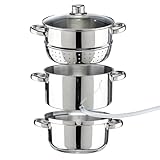 mucHome Entsafter Dampfentsafter 6L, Edelstahl, für alle Herdarten inkl. Induktion Ø 22cm...