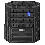 FIXKRAFT Schnellkomposter Garten Komposter 310L Thermokomposter in Schwarz Gartenkomposter aus...