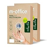 Recyclingpapier, DIN A3, 80 g, Papier für Kopierer und Drucker, 1 Packung mit 250 Blatt A3, 100%...