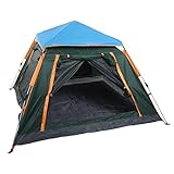 Fockety Pop-up-Zelt, PU-Leder-Oxford-Gewebe Wasserdicht Winddicht Kapazität für 4 Personen Camping...