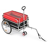 LEADZM Klappbar Fahrradanhänger, Lastenanhänger mit Universeller Kupplung, Transportanhänger mit...