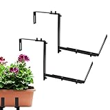 Fensterkasten-Halterungen - 2PCS Geländer-Blumenkastenhalter verstellbar, Robuster...