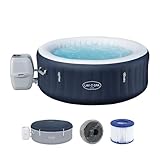 Bestway Lay-Z-SPA Energiespar-Whirlpool Miami AirJet, Ø 180 x 66 cm, 4 Personen, Heizung,...