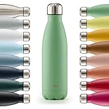 Blumtal Trinkflasche Edelstahl 500ml - auslaufsichere Thermosflasche Charles, BPA-frei, stundenlange...