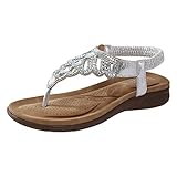 Memmyly Damen-Sandalen, Sommer, bequem, Keilabsatz, sexy, Sandalen, Walking, Sandalen, Komfort,...