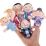 ZEPIQOR 6 Pcs Fingerpuppen Baby Mitgebsel Kindergeburtstag Finger Plüschtier Set Jungen und...