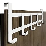 4happy Türgarderobe zum Einhängen - Türhaken für die ganze Wohnung, Standard Kleiderhaken Tür,...