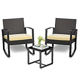 Bealife Gartenmöbel Set, Lounge Gartenmöbel Set Balkon 2 Personen，Balkonmöbel Kleiner Balkon...