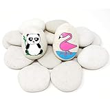 VELLES Groß Steine zum Bemalen & Garten Kieselsteine Weiße Kies Dekosteine Naturstein Marmorkies...