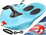 KESSER® Bob Schneebob Alpina Mit LED Licht inkl. Zugseil Schlitten Rodelschlitten Kinderschlitten...