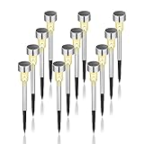 GIGALUMI Solarlampen für außen, Solarleuchten für Garten, 12 Stück, wasserdichte Solar...