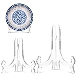 YQQYG Tellerständer Acryl 2 Stück, Klar Platten Ständer, Tellerhalter-Ständer für Teller,...