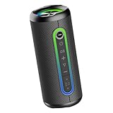 TIMU Bluetooth Lautsprecher mit Licht, Bluetooth 5.4 Musikbox, Dual Lautsprecher, Dualen...