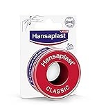 Hansaplast Fixierpflaster Classic (5 m x 2,5 cm), Tapeband zur einfachen und sicheren Fixierung von...