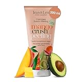 Jean & Len Duschpeeling Mango & Avocado, mit natürlichen Peelingkörpern, sanfte Reinigung, kann...