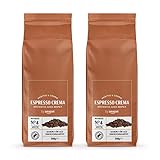 by Amazon Espresso Crema Kaffeebohnen, Leichte Röstung, 1 kg, 2 Packungen mit 500 g – Rainforest...