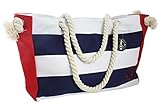 Sonia Originelli XL Strandtasche Beach Tasche Kordel groß Streifen gestreift Maritim Seil T023...