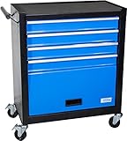 Güde 40879 Werkstattwagen GW 4.1 (4 Schubladen, belastbar bis 75 kg, Metall, Blau, kompakt)