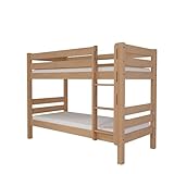 fornera f25 Massivholz Etagenbett für 2 Kinder aus Kernbuche 90x200cm - Doppelstockbett Hochbett...