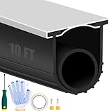 ToLanbbt Gummidichtungen für Garagentor, 3 m, vorgebohrtes Aluminium-Schienenhalter-Set,...