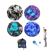 YiJiuBa Astro Jump Ball Galaxy, 4 Stk Mond Ball, 7cm Hohe Springender Gummiball Sprünge Jumpball...