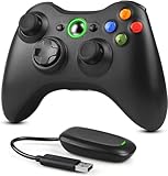 Dhaose 2,4GHz Wireless Controller für Xbox 360 PC, Verbessertes Ergonomisches Design Dual-Vibration...