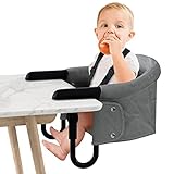 Herrselsam Baby Tischsitz Portable Faltbar Hochstuhl Sitzerhöhung mit Transportbeutel, Babystuhl...