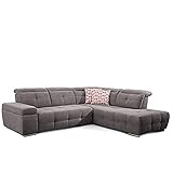 CAVADORE Ecksofa Mistrel mit Ottomanen rechts / Große Eck-Couch im modernen Design / Inkl....