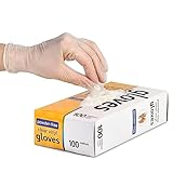 K-MART Einweg-Vinylhandschuhe, puderfreie und latexfreie transparent Einmalhandschuhe mit 100...