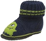 Beck Jungen Monster Hausschuh, Blau, 35 EU