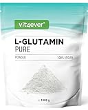 vit4ever L-Glutamin Pulver - 1000 g / 1 kg - Ultrareines, extra hochdosiertes Aminosäurenpulver -...
