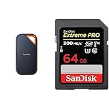 SanDisk Extreme PRO Portable SSD externe SSD 4 TB & Extreme PRO SDHC UHS-II Speicherkarte V90 64 GB