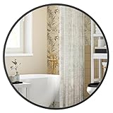 SONGMICS 40,7 cm d Spiegel rund, runder Spiegel, Wandspiegel, Metallrahmen, einfache Montage,...