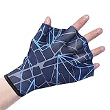 Aquatic Handschuhe 1 Paar Schwimmhandschuhe Schwimmflossen Paddel Wasserwiderstandstraining...