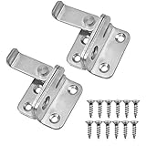 Türriegel,Fodlon 2 Stück Flip Latch Gate Latches Sicherheitstürschloss mit Sicherheitspaketloch...